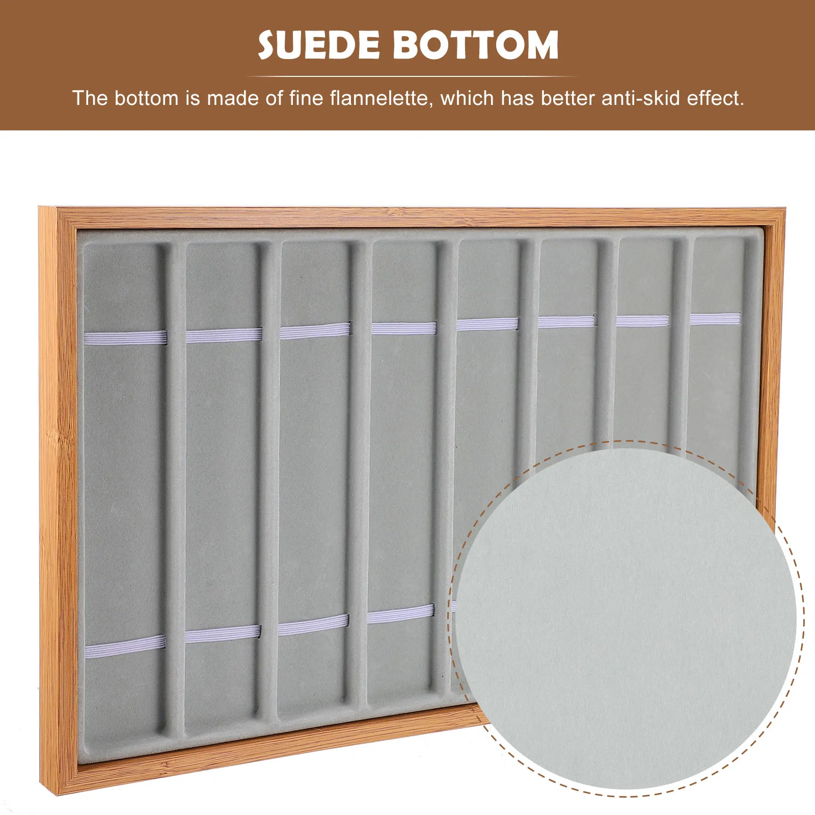 

1pc Wooden Watch Tray 8 8 Slots Watch Tray Compartment Jewelry Organizer Holder Bracelet Necklace Storage Showcase Plate