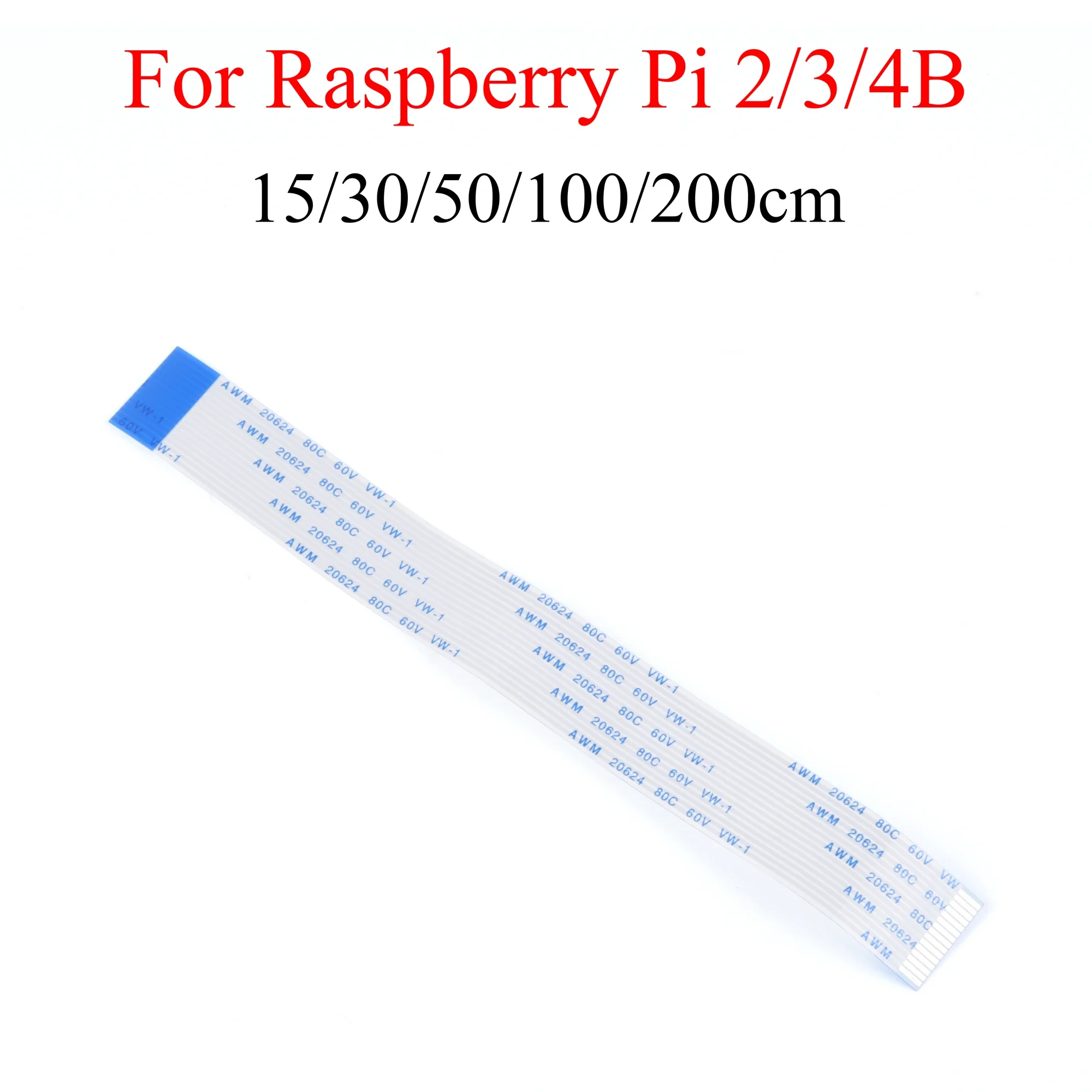 

10PCS Raspberry Pi 2/3/4B Camera Cable 15/30/50/100/200cm Ribbon Line FFC FPC Flexible Flat Cable Wire For Raspberry Pi 2/3/4B