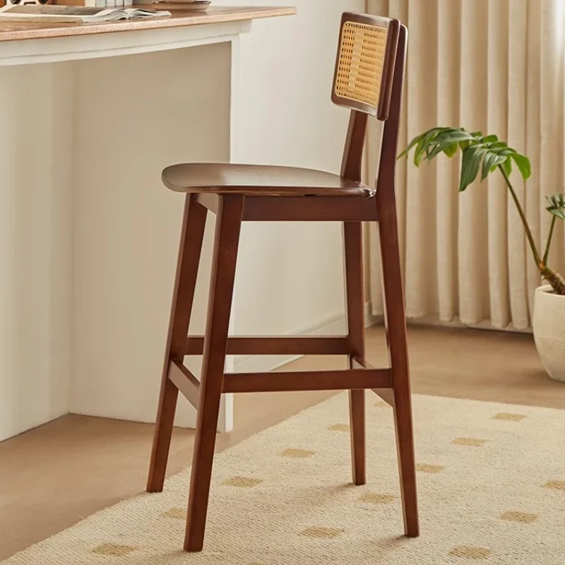 مسند ظهر أنيق عالي الاسترخاء للمكياج كراسي بار اقتصادية حديثة فريدة من نوعها من الخشب الصلب Restaurant Muebles أثاث منزلي