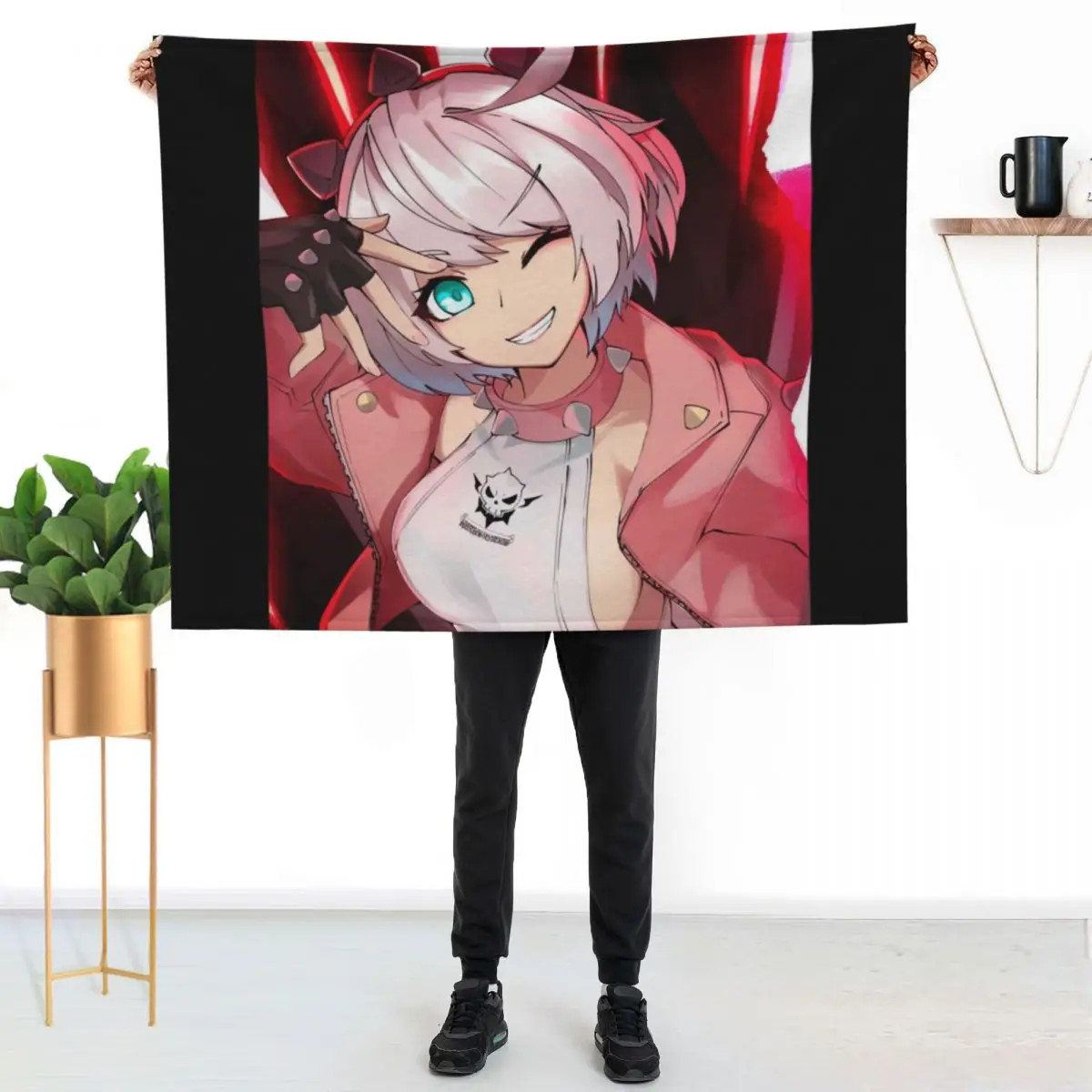 

Guilty Gear Elphelt Valentine Throw Blanket Stylish Couch Blanket for Home Living Room
