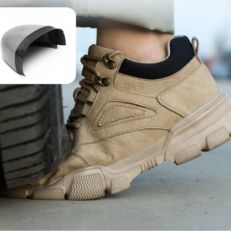 High-quality Safety Shoes Work Men\'s Boots Indestructible Boot Anti-smash Anti-puncture Steel Toe Shoes for Men Protective Boots