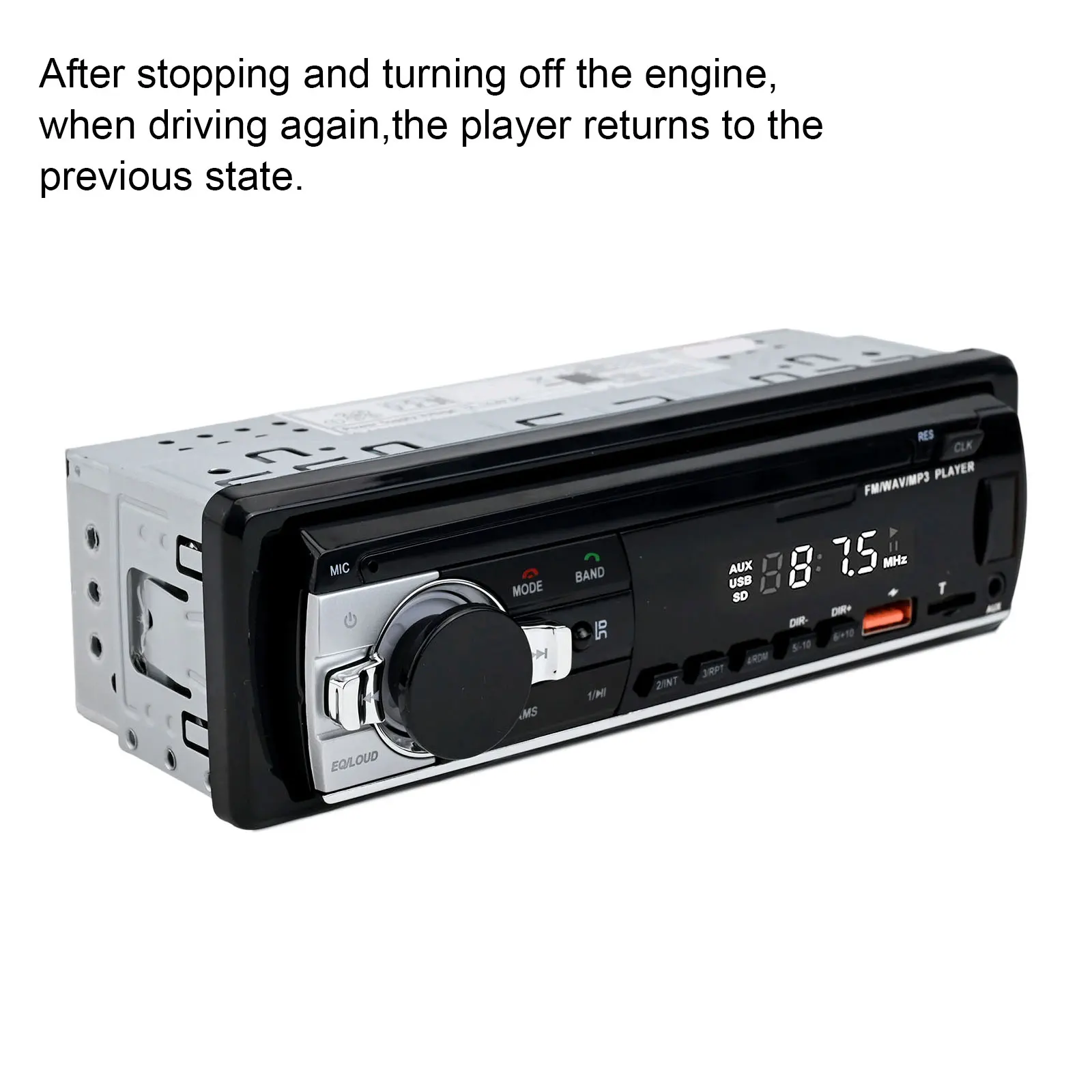Daily Commute Car MP3 Player AUX Input Stereo 60w Powerful Sound System Usb Audio Player 178x50mm LED Display Screen