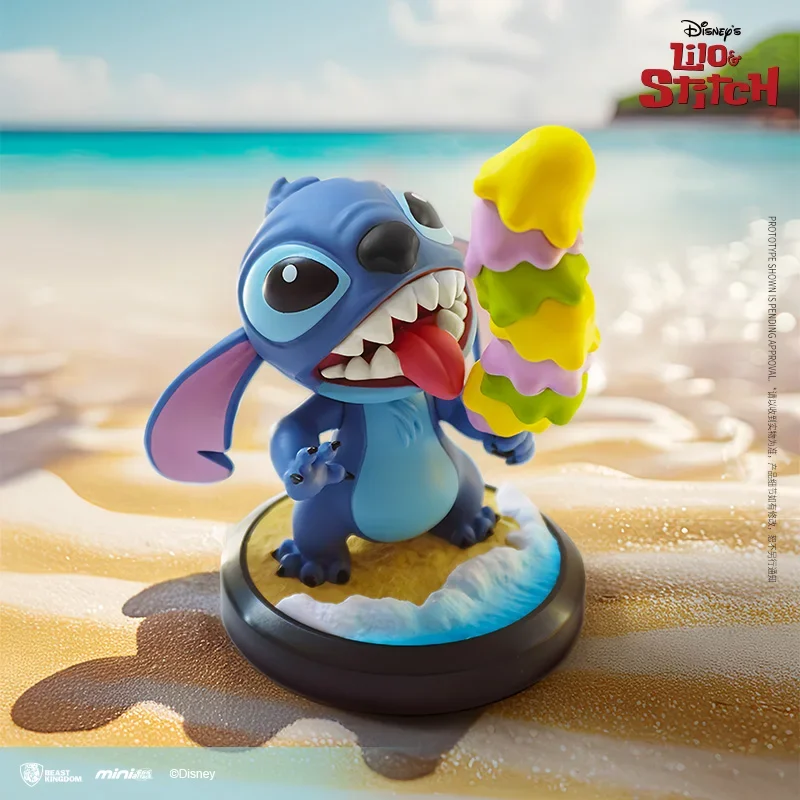 Nova disney stitch animação dos desenhos animados estilo verão figura caixa cega criativo ornamento de mesa caixa de presente surpresa brinquedo colecionável