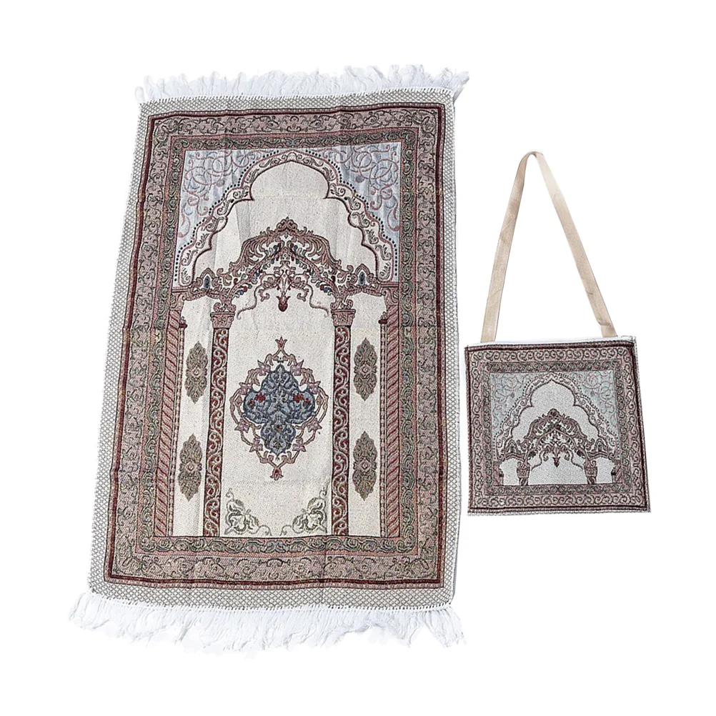 

Muslim Prayer Rug Islamic Mat for Muslim Prayers ( with Bag ) Mats