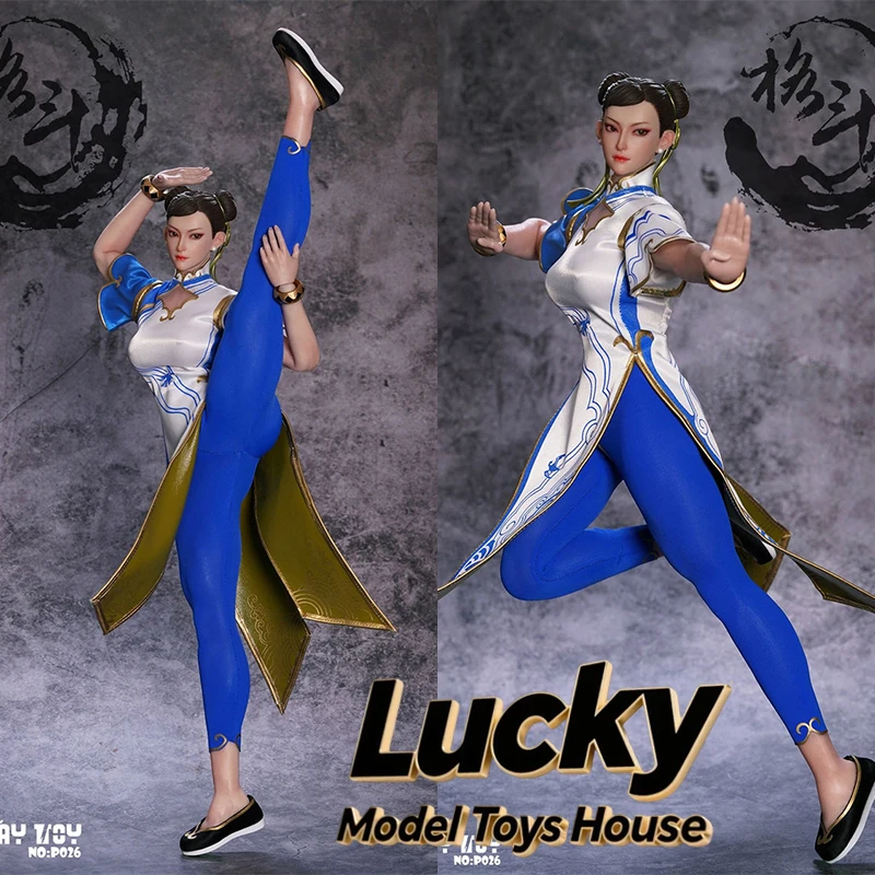 

Stock PLAY TOY 1/6 P026 Chun Li Japanese Street Game Fighting Goddess Cheongsam Cloth 12inch Home Display Female Soldier Model