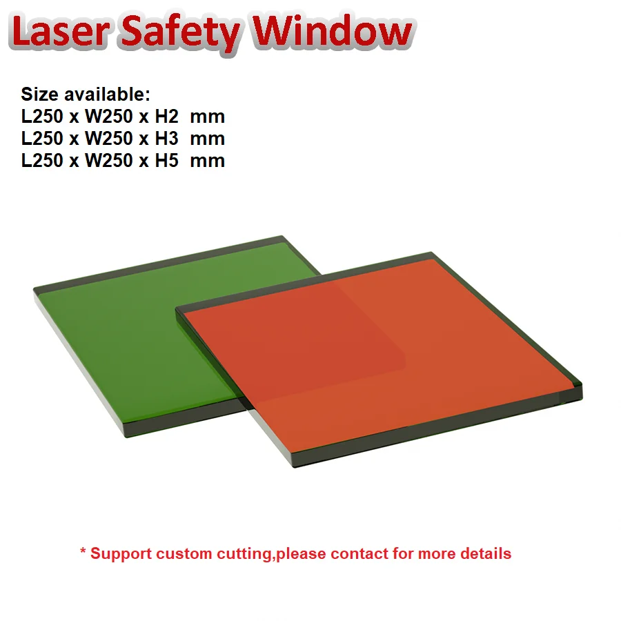 

Laser Safety Windows 1064nm 532nm Protective Industrial UV IR Medical Laser shield Cutting filter Window