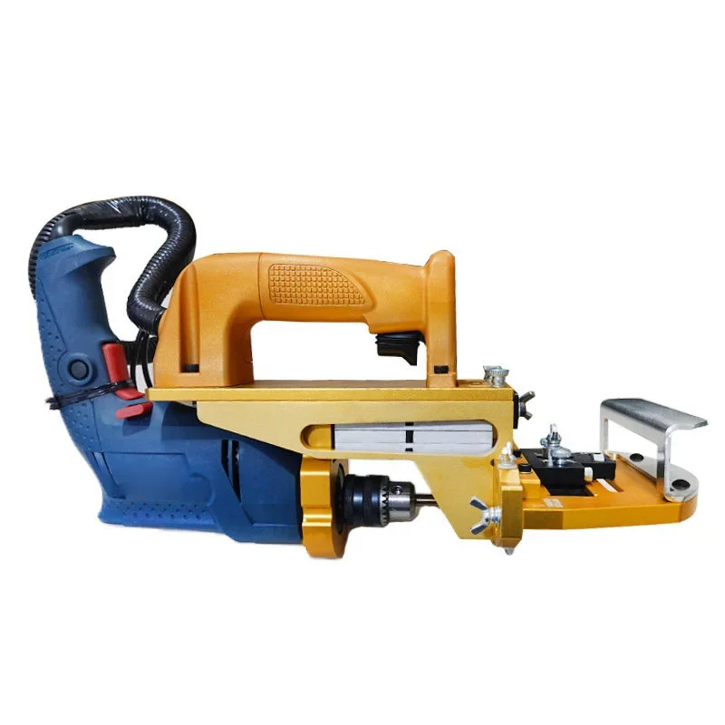 Portable Pneumatic Side-Hole Driller for Plywood, CNC Cutting Machine, Wood Tenon Driller, 3-in-1 Side-Hole Driller, Horizontal