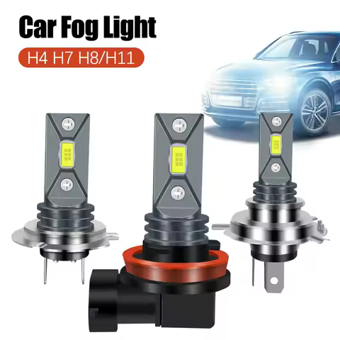 2000LM Car H4 H7 H8/H11 LED Headlight Bulb Head Lamp 80W 6000K CSP LED Chips Fog Lamp Bulb White Yellow Ice Blue Turbo Led Light