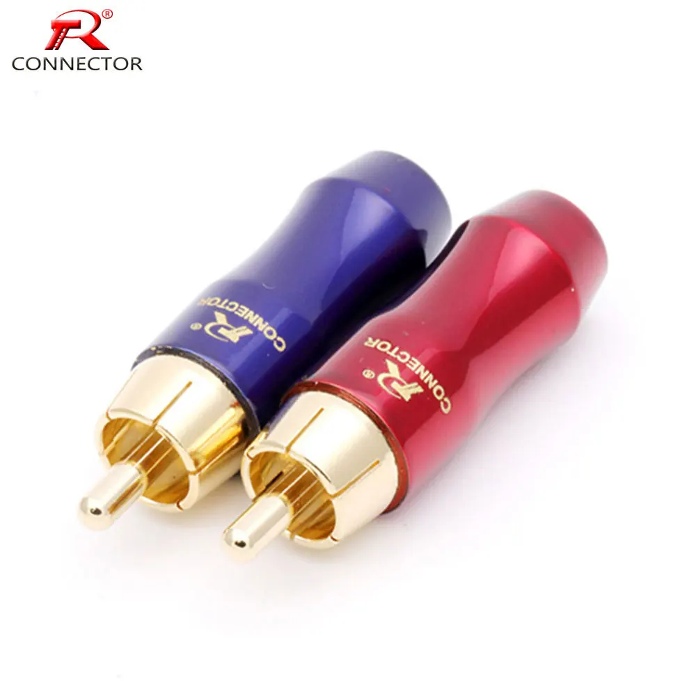 2 шт./1 пара Высокое качество Позолоченные RCA Коннектор HIFI, RCA штекер адаптера видео/аудио разъем провода Поддержка 6,5 мм кабель