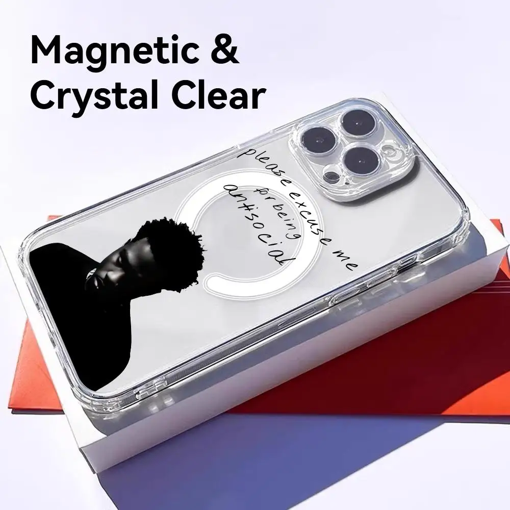 R-Roddy Ricch Rapper Cool Phone Case For IPhone 17 16 15 14 13 12 Pro Max Plus Magnetic Crystal Clear Case Wireless Charge