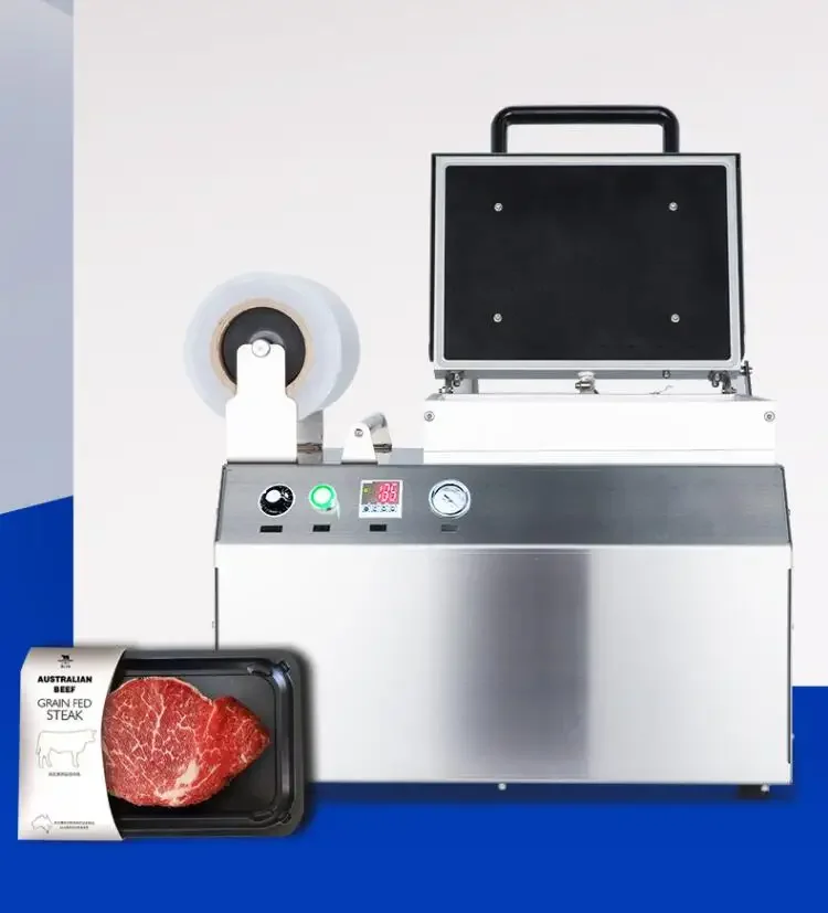 Food vacuum body packaging machine, steak, chilled meat, frozen meat, seafood hand pressure vacuum packaging machine