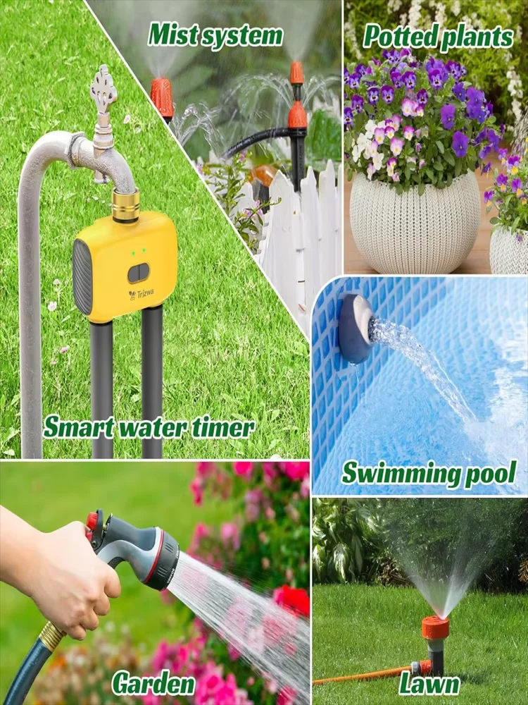 AliExpress New WiFi Water Timer for Garden WiFi Sprinkler Timer Outdoor, Dual Mode Timed Cycle Irrigation Smart Watering Timer for Garden