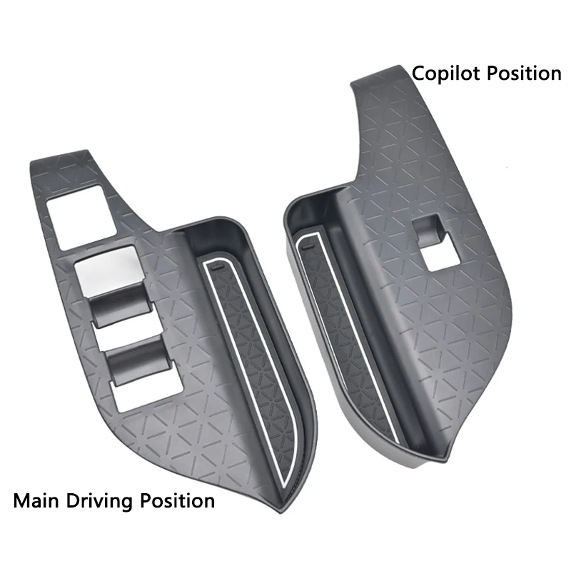 QHCP Car Storage Box Door Window Lift Panel With Storage Box Organizer Tray Stowing For Toyota RAV4 2020-2024 Interior Accessory