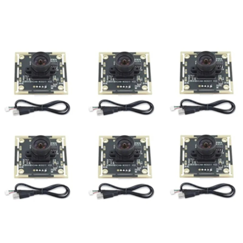 ATTWO-6 Pcs Camera Module 100 Degree OV9732 2M Cable 1280X720 30Fps, For DIY Autodarts.Io, USB Drive Free