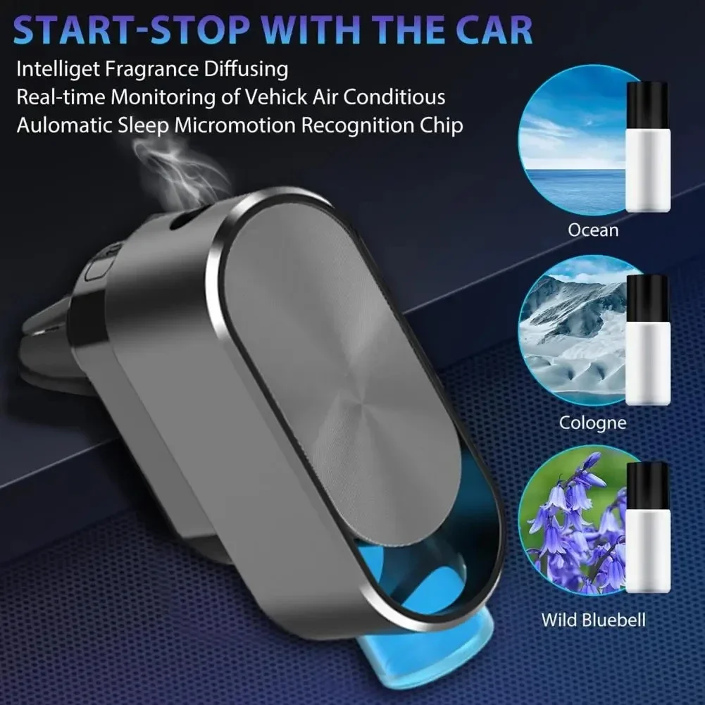 Difusor inteligente para coche, ambientador ultrasónico de aluminio con batería integrada, espray