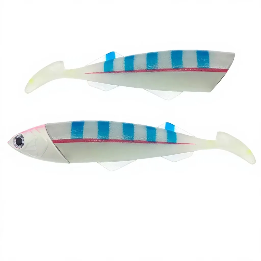 2026  Factory Direct Giant Gradient Glitter Paddle Tail Soft Swimbait 22cm 26cm Two Sizes For Offshore Deep Sea