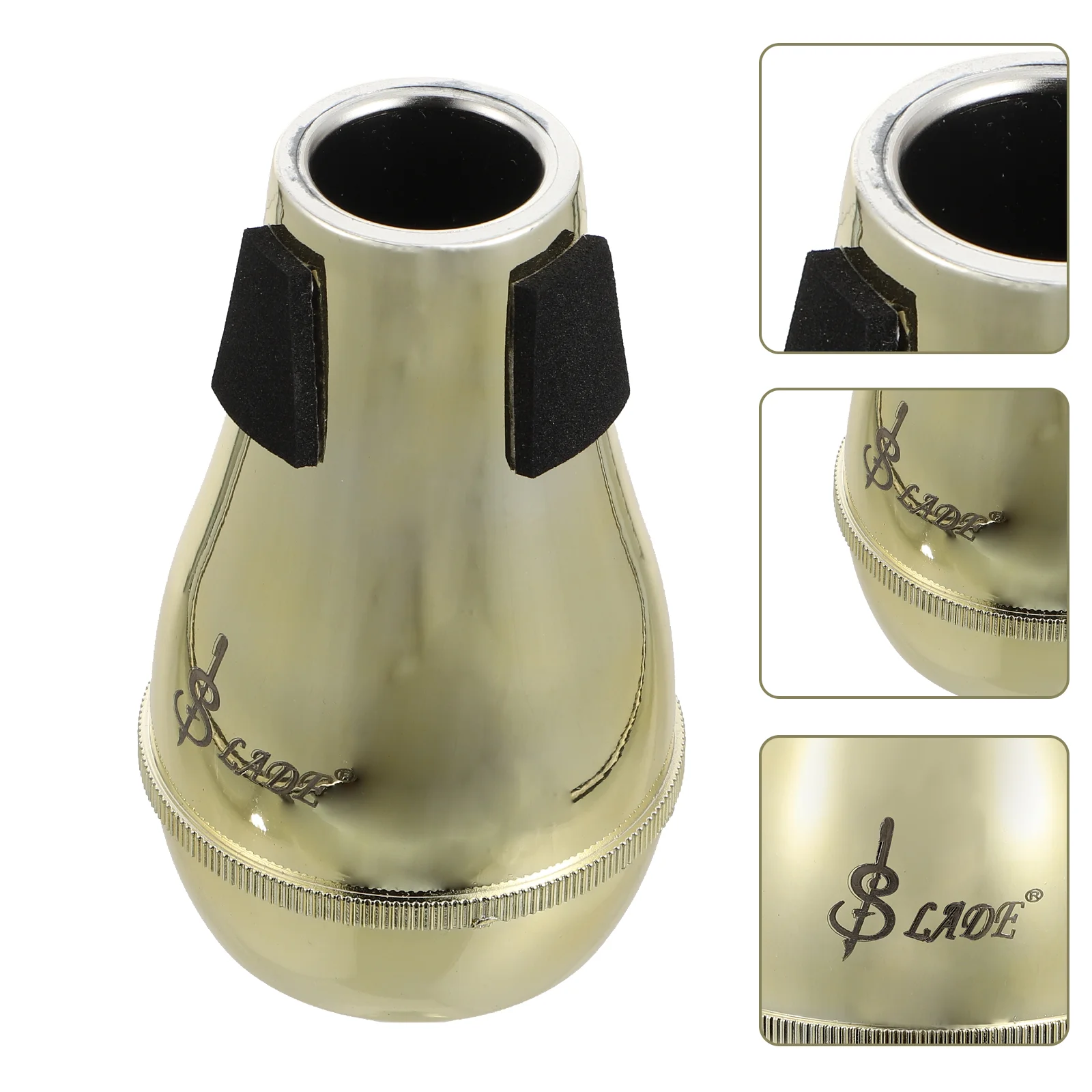 Trombone Mute Dampener Sound ABS Half Closed Mutes Noise Remove Tool Golden for