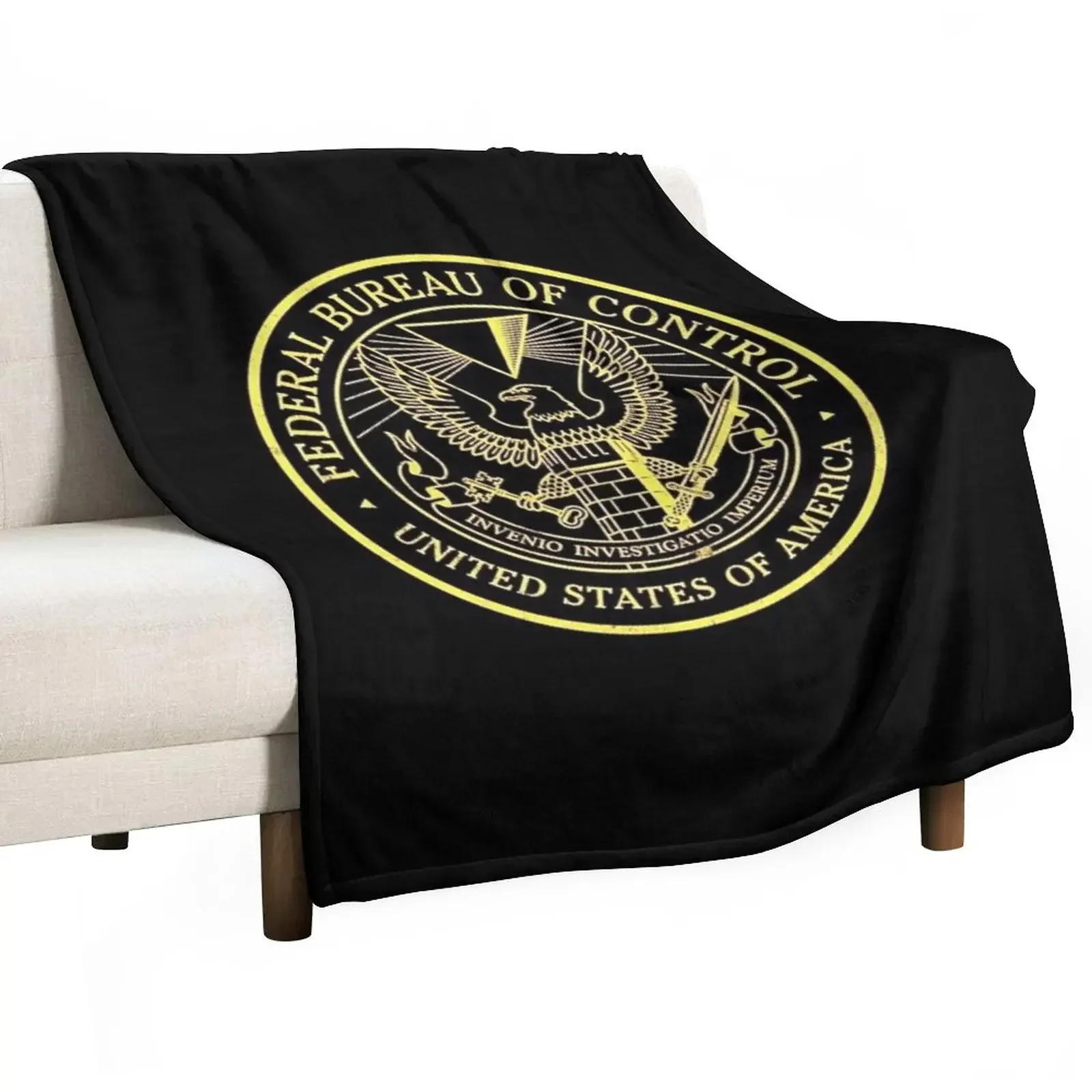 

Federal Bureau of Control , Control Game Logo , Distressed Logo Throw Blanket For Baby Bed bed plaid Blankets