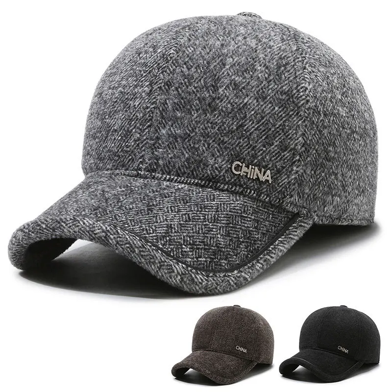 قبعة شتوية لعام 2026 للأذن للرجال في منتصف العمر وكبار السن، قبعة جاهزة لركوب الدراجات مع حماية من البرد