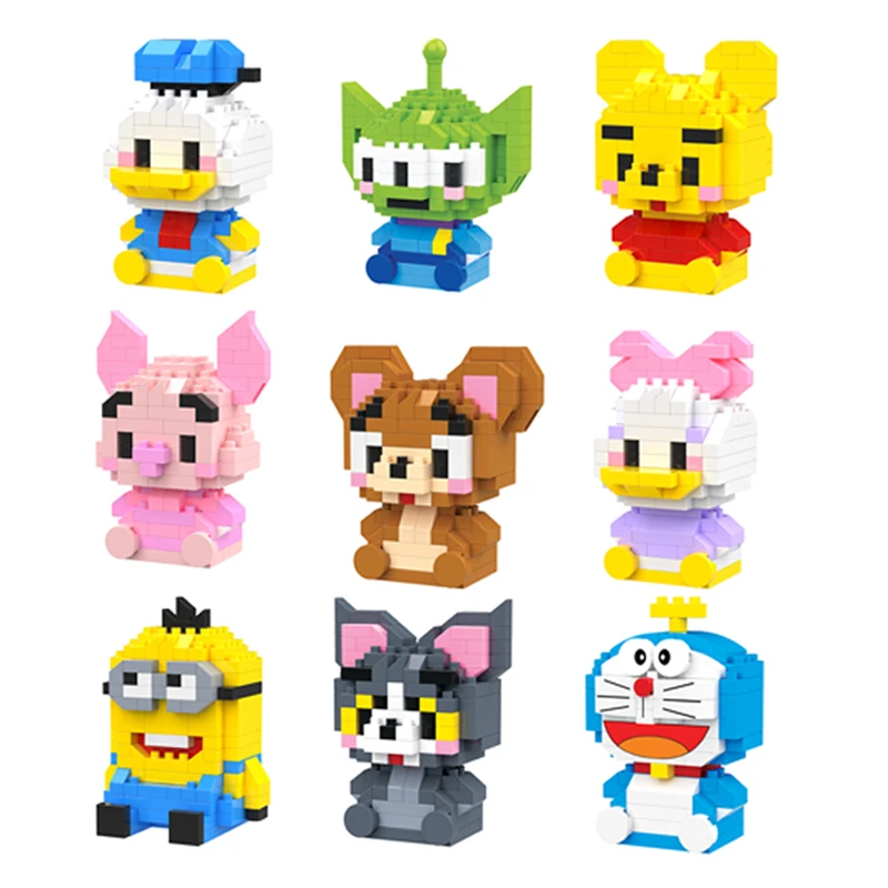 NEW Styles Kuromi Minions Lotso Mini Building Block Cartoon Anime Figure Image Boys and Girls Christmas Birthday Gift Wholesale