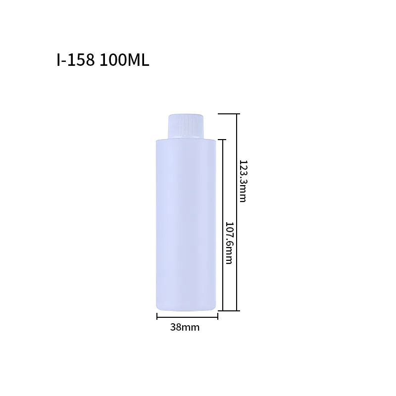 30/60/120/100/250/500ml 4/8oz plastic soft Squeeze natural-color HDPE cylinder round bottle with Flip Top disc spouted screw cap