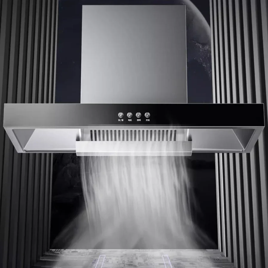 Range hood with large suction power, household rental kitchen range hood, rural small range hood with exhaust