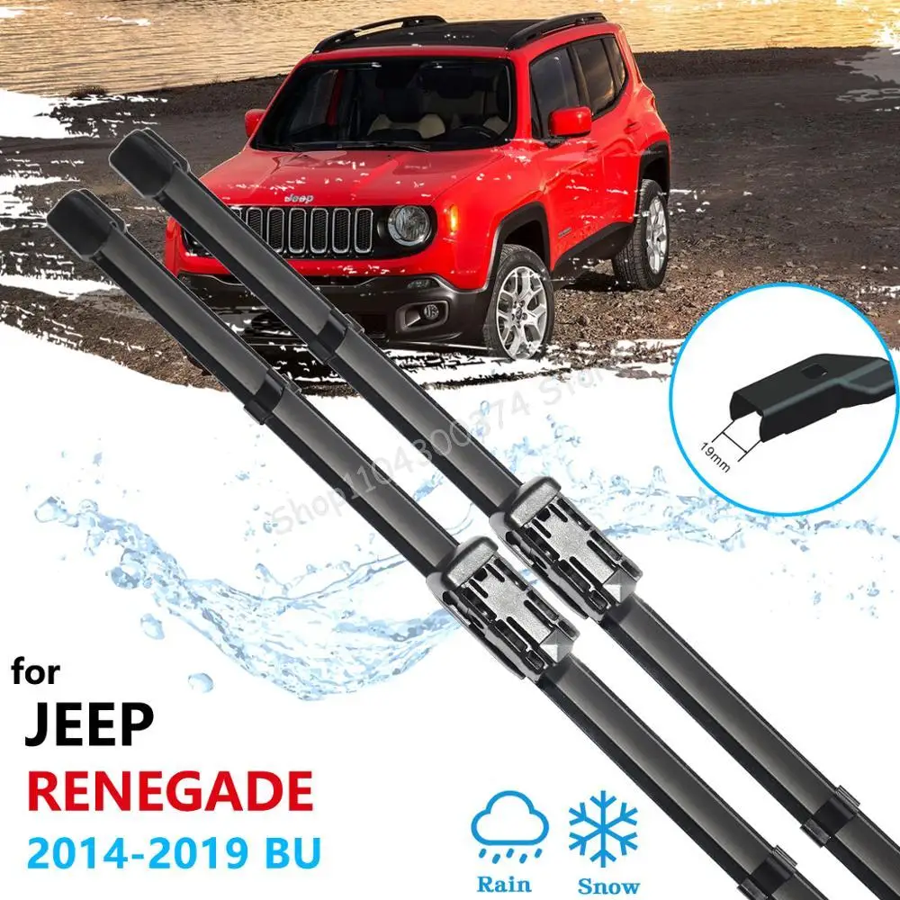 for Jeep Renegade 2014 2015 2016 2017 2018 2019 BU Trailhawk Car Wiper Blades Front Window Windshield Windscreen Car Accessories