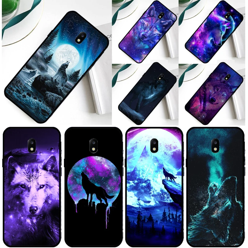 Funda bonita Galaxy Wolf para Samsung J4 J6 Plus J8 A6 A7 A8 A9 2018 J7 J5 J3 2017 A3 A5 J1 2016