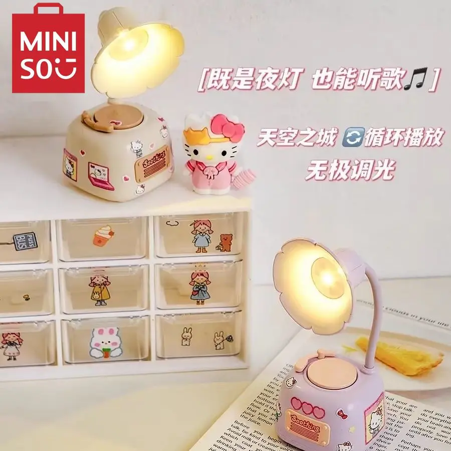 سماعات رأس لغرفة النوم MINISO-Hello Kitty ، ضوء ليلي سانريو لطيف للفتيات ، هدية عيد ميلاد ، هدية التخرج