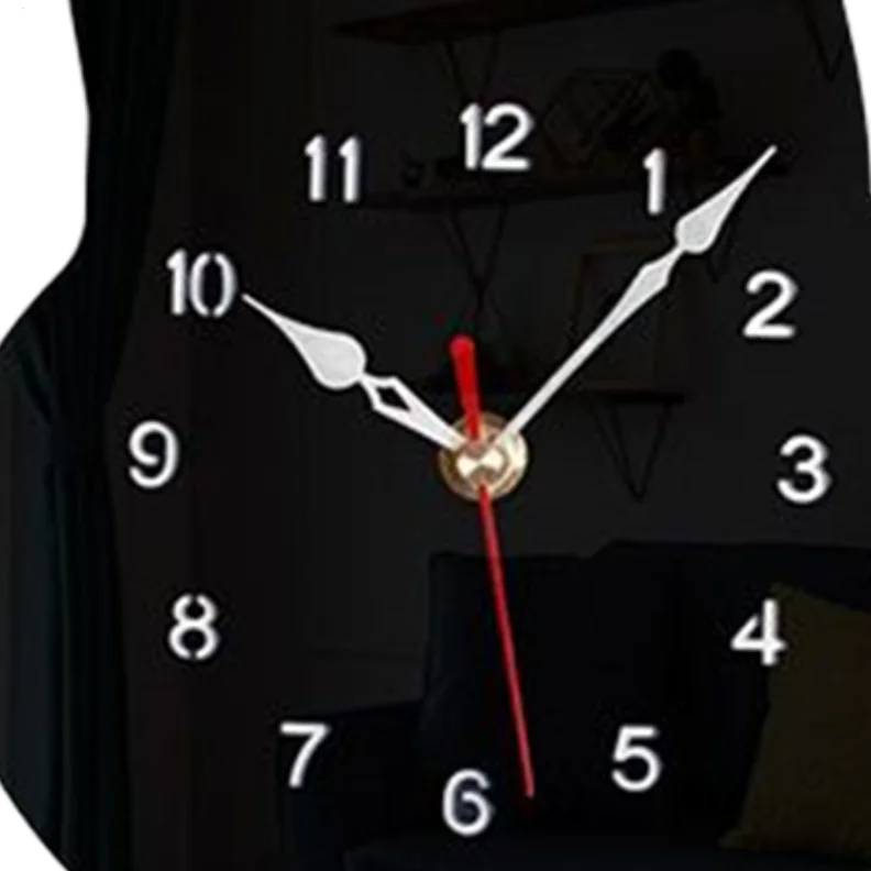 Cat Pend-ulum Wall Clock Cute Cat Clock With Movable Wagging Tail Wall Clock Silent Clock Decoration For Bedroom Living Room