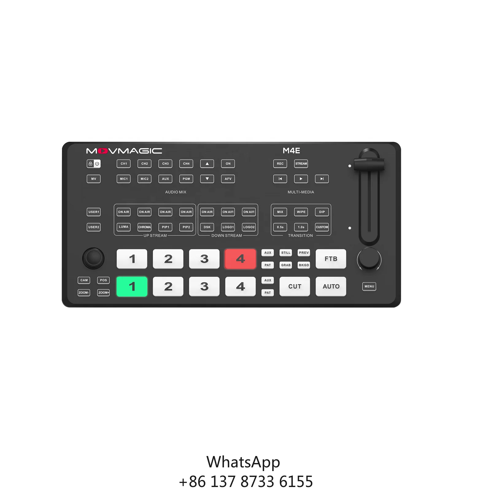 Movmagic M4E 4K HD MI Video Mixer Switcher With USB Input 4-channel Multi View For Broadcast Live Streaming And YouTube Premium
