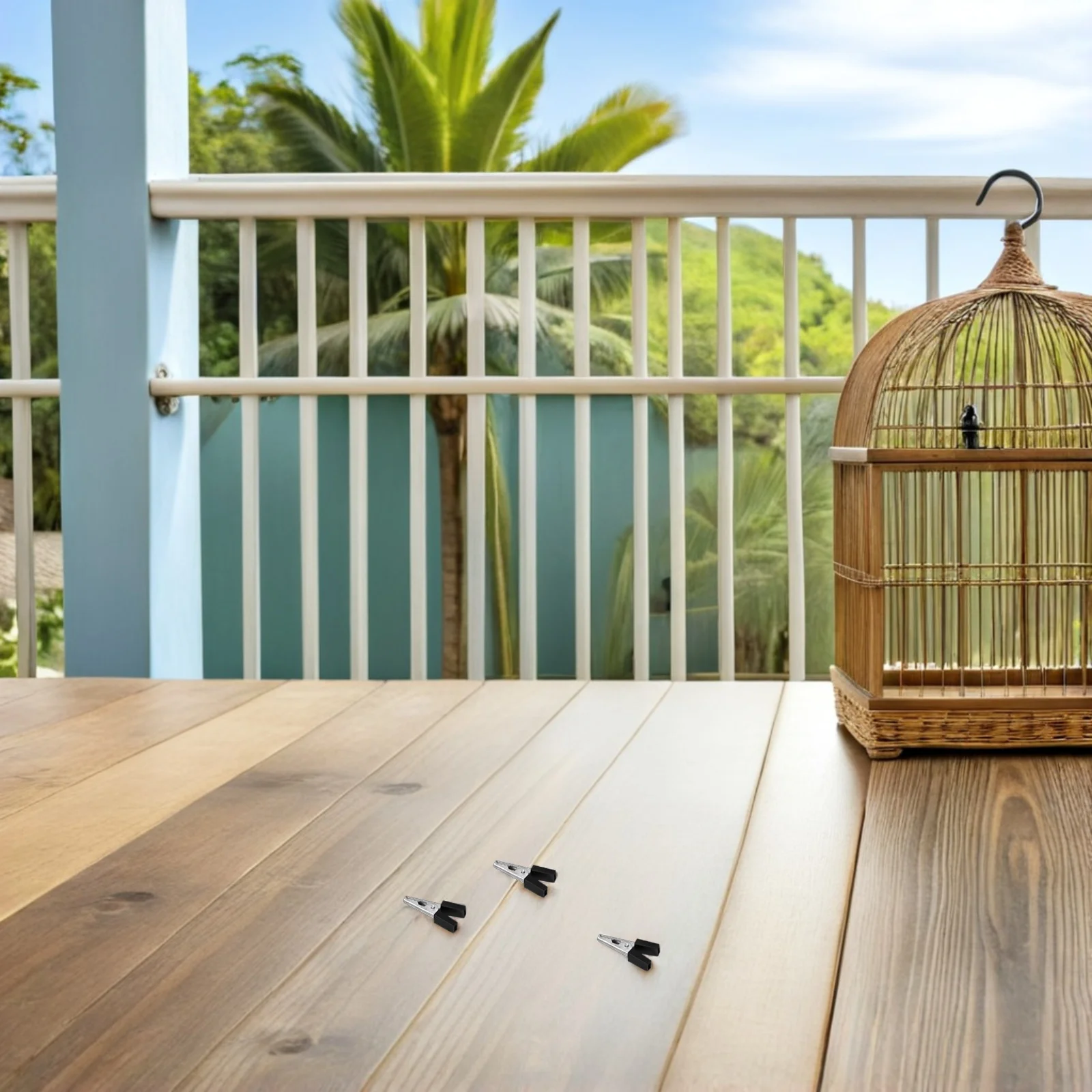 

50pcs Pet Door Lock Iron Safety Hasp Escape-Proof Design Heavy Duty Clamps Bird Cage Lock Clips - Cage Door Security Clip