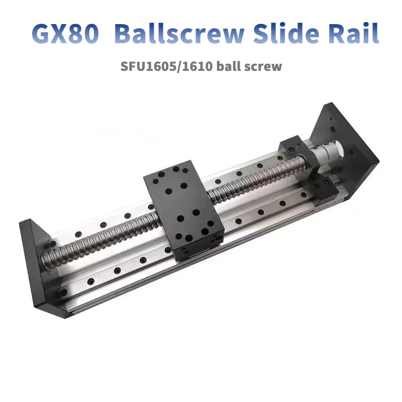 

Линейная направляющая каретка GX80*50 с одним ползунком, эффективный ход 50-800 мм, шарико-винтовая пара SFU1605/1610, 16 мм, для станков с ЧПУ и 3D-принтеров
