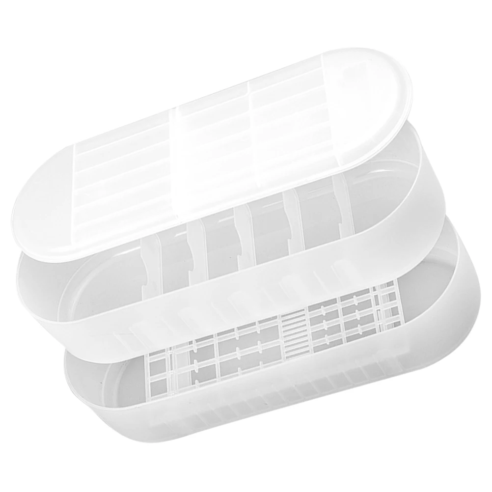 

Storage Box Clear Plastic Household Organizer with Power Detection for AA AAA Batteries Cell Container
