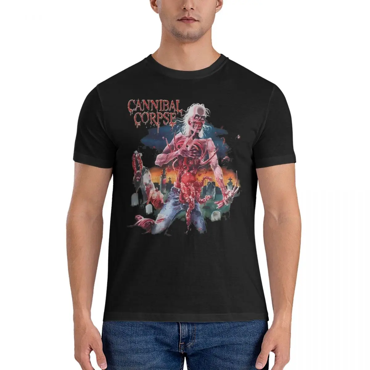 Cannibal Corpse - Eaten Back To Life Tshirts Men's Cotton Tops Funny Blood Rock Round Neck Short Sleeve