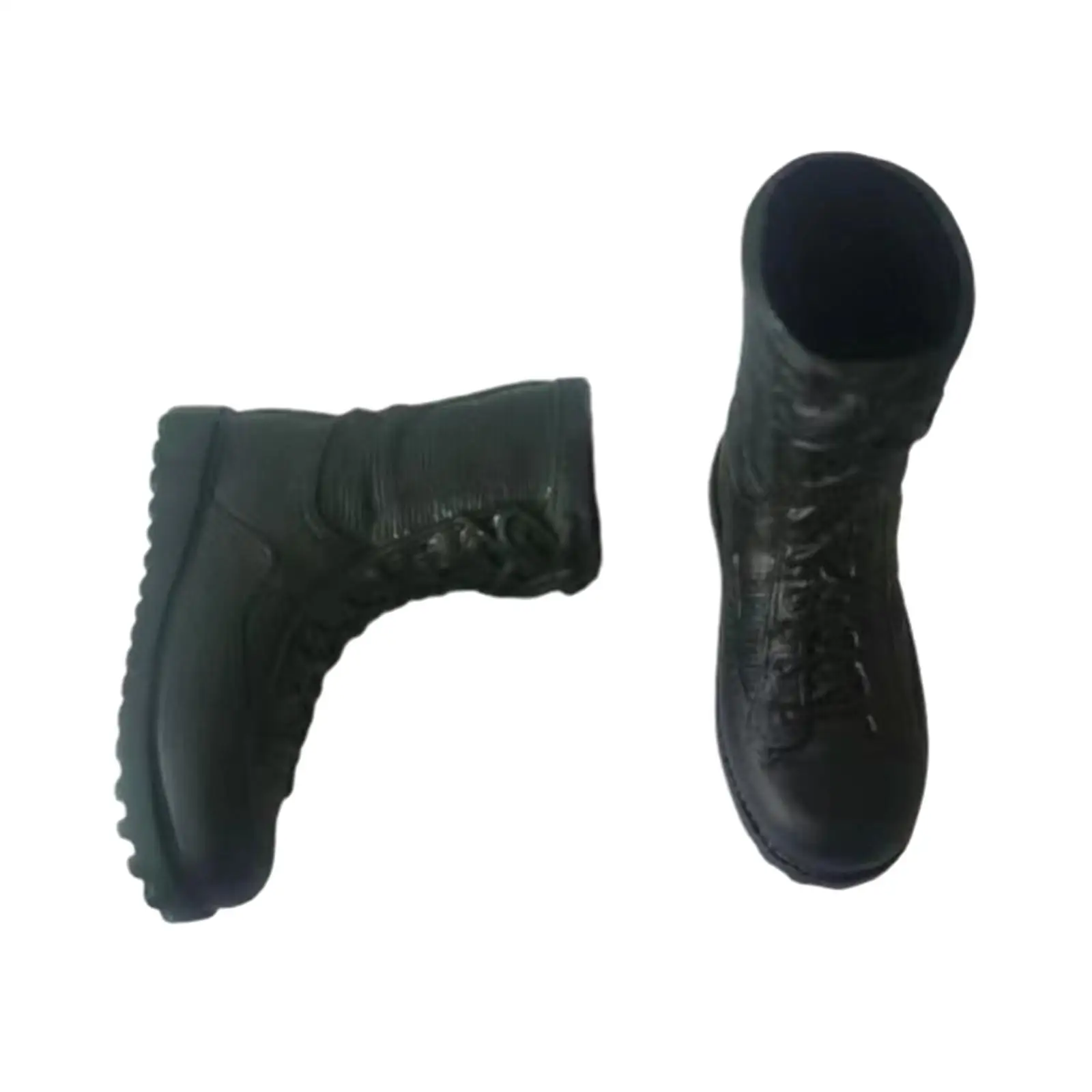 1:6 Scale Soldier Shoes Combat Boot Black for 12'' Male Dolls Accessory