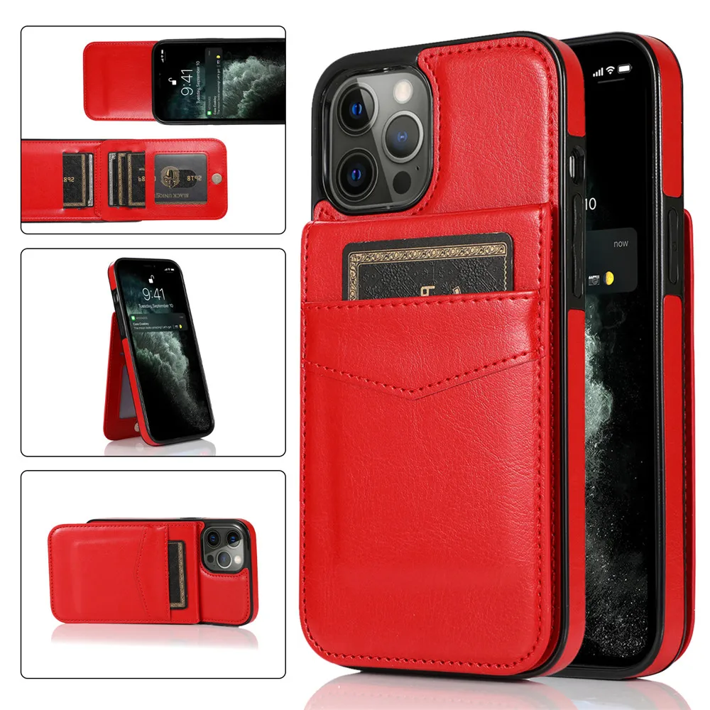 Luxus Brieftasche Leder Stand Cover Hülle für iPhone 16 15 14 13 12 11 Pro max xs xr 7 8 plus Full Fashion Rücken stoß feste Abdeckung