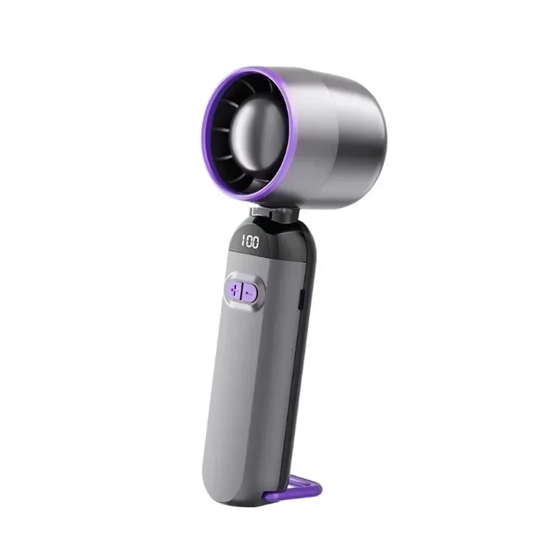 Outdoor Foldable Portable Handheld Fan Mini Cooling USB Rechargeable 100-level Free Control High Speed Turbo Fan for Travel