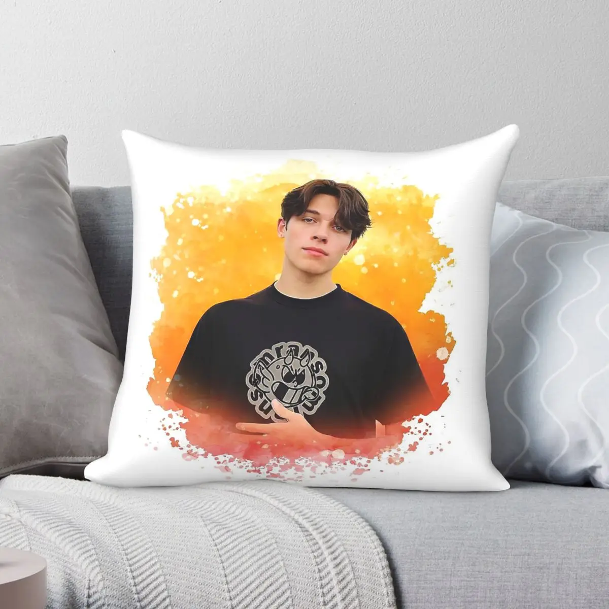 Matt Sturniolo Pillowcase Polyester Linen Velvet Pattern Zip Decor Pillow Case Home Cushion Cover