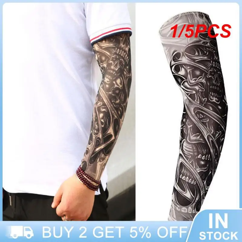 1/5PCS 40cm*8cm Patterned Sleeve High-quality Comfortable Arm Warmers For Long Rides Summer Popular 1 Piece Tattoo Durable