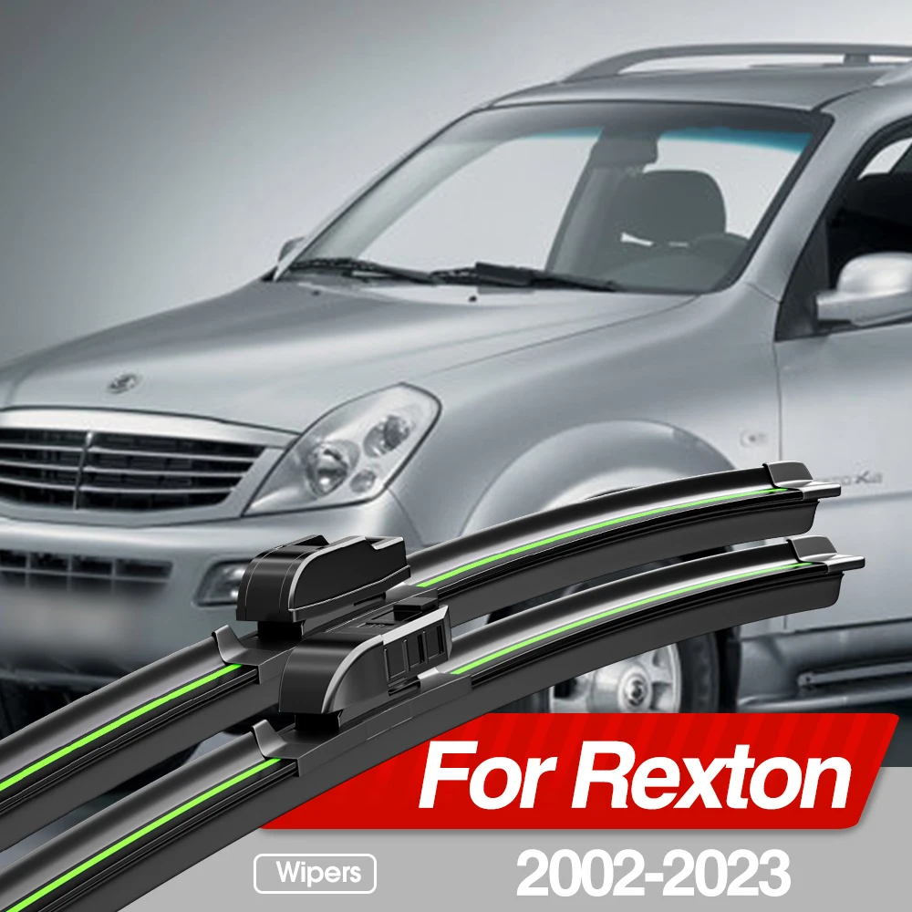 For Ssangyong Rexton 1 2 2002-2023 Front Windshield Wiper Blades 2x Windscreen Window Accessories 2003 2005 2009 2012 2016 2019