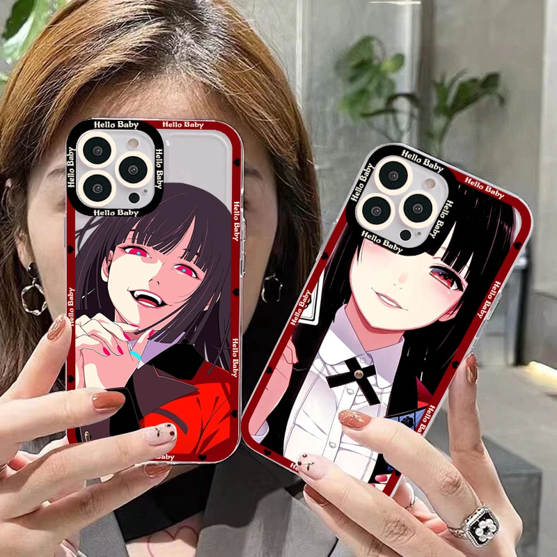 Japońskie anime Kakegurui Jabami Yumeko Etui na telefon do iPhone 11 12 13 Mini Pro Max 14 Plus Pro Max Obudowa