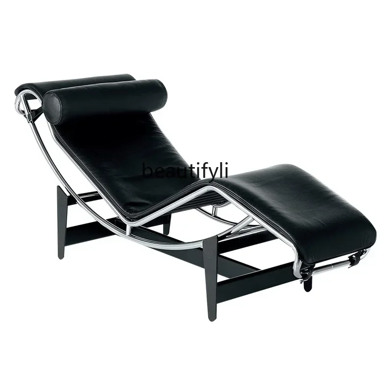 sscn8617 كرسي إيطالي بسيط من جلد البقر الطبيعي مصمم إيطالي مريح كرسي الاستجمام أثاث غرفة المعيشة #3