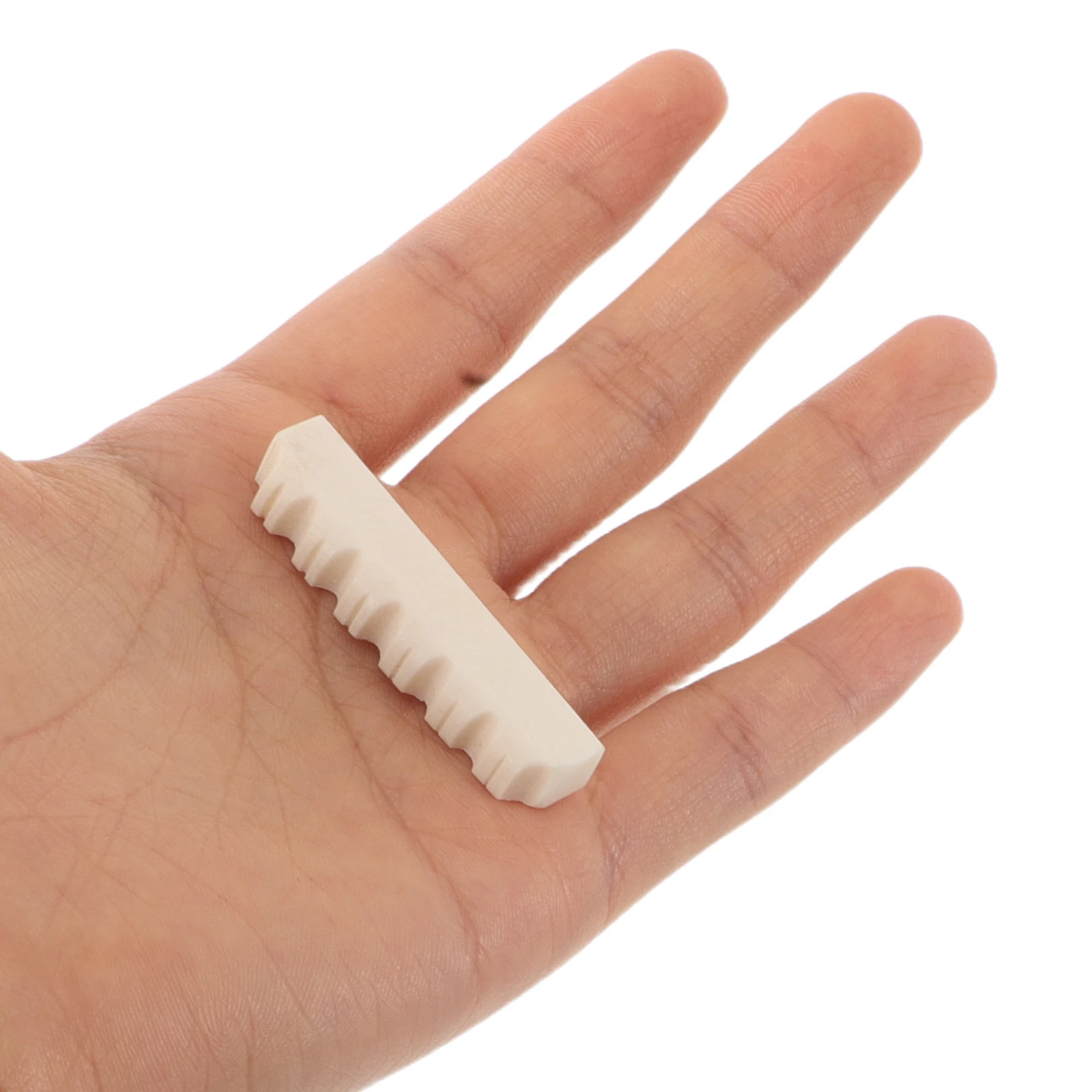 2 قطعة جسر الجوز الغيتار عظم الثور لقطع غيار الغيتار الشعبي الصوتي الدقة وضعت لهجة تعزيز أداة الموسيقى