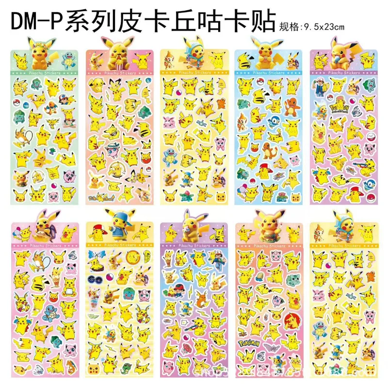 

10 шт. наклеек с персонажами Покемон, водонепроницаемые мультяшные наклейки Покемон, милые декоративные наклейки для телефона, скрапбукинга, дневника