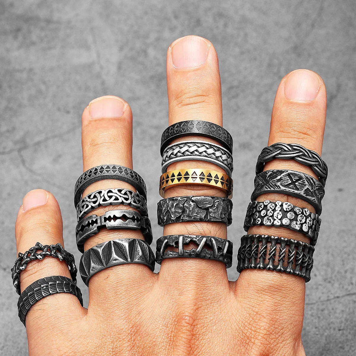 Retro Dragon Scale Men Rings Stainless Steel Women Jewelry Punk New In Rock Stranger Things Fashion Accessories Gift Wholesale