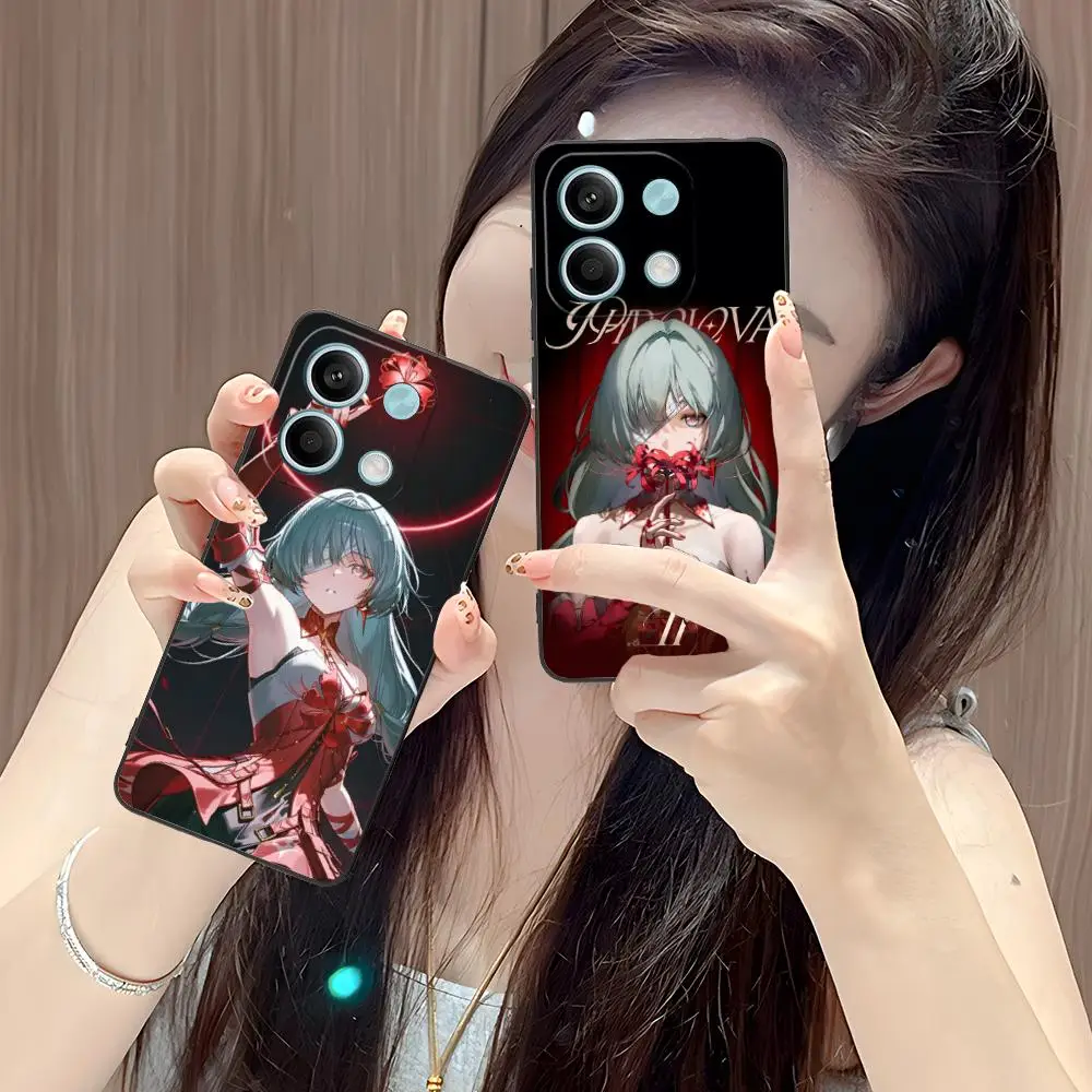 워더링 웨이브 프로로바 폰 케이스 (POCO F6 F5 F4 F3 F2 Pro GT C40용) 컬러 프린팅 보호 커버 고급 커버 스마트폰