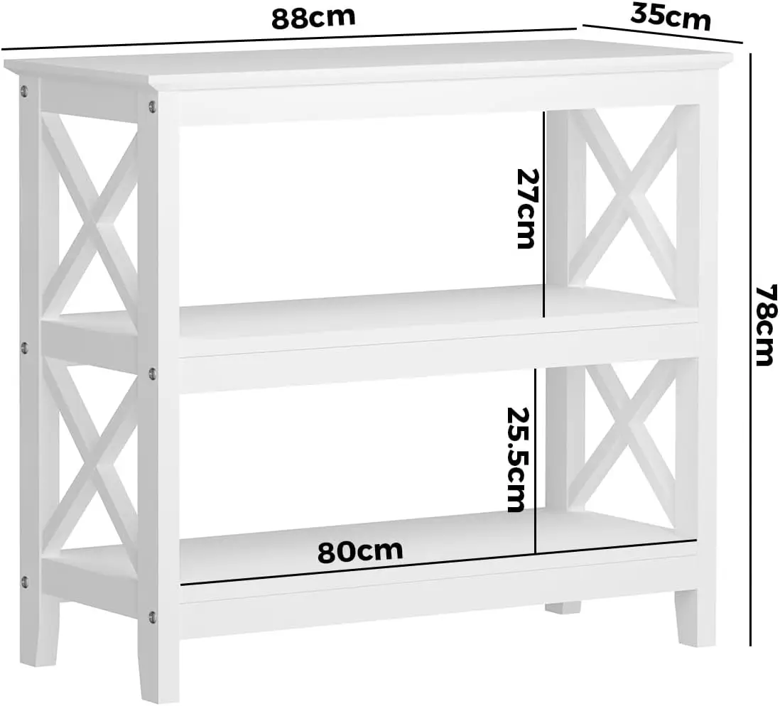 Hall Table 3-Tier Wooden Console Table image 2