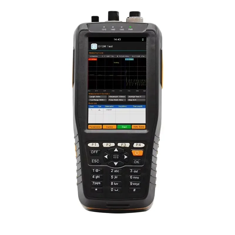 New DAMU HR-209S Handheld OTDR 30dB Dynamic Range FTTH Fiber Optic Tester with LCD Display & USB Port