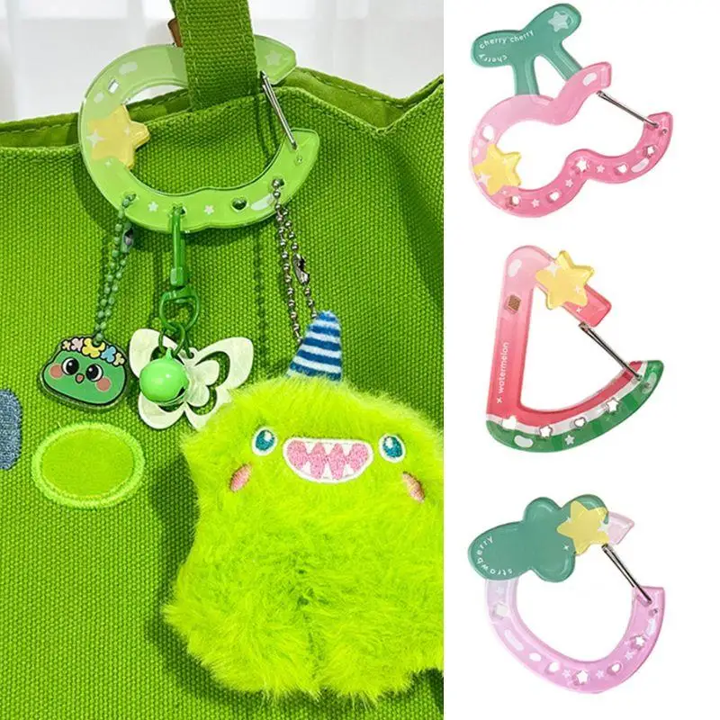 

Portable Acrylic Fruit Pendant Handbook Decoration Keychain Charm Ita Bag Buckle Backpack Accessories For Everyday Use Carabiner